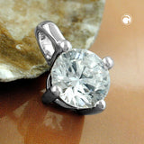 Anhänger Zirkonia rhodiniert Silber 925