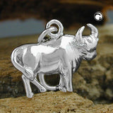 Anhänger Charm 15x12mm Stier glänzend rhodiniert Silber 925