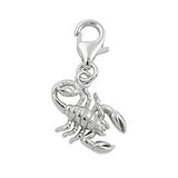 Anhänger Charm 14x12mm Skorpion glänzend rhodiniert Silber 925