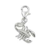 Anhänger Charm 14x12mm Skorpion glänzend rhodiniert Silber 925
