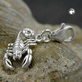 Anhänger Charm 14x12mm Skorpion glänzend rhodiniert Silber 925