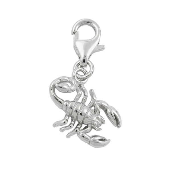 Anhänger Charm 14x12mm Skorpion glänzend rhodiniert Silber 925