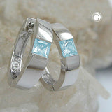 Creole, Zirkonia aqua-blau, Silber 925