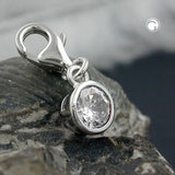 Anhänger Charm Zirkonia-weiß Silber 925