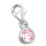 Anhänger Charm Zirkonia-rosa Silber 925