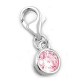 Anhänger Charm Zirkonia-rosa Silber 925