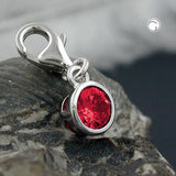 Anhänger Charm Zirkonia-rot Silber 925