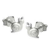 Stecker 5x6mm Kinderohrring Schnecke matt-glänzend Silber 925