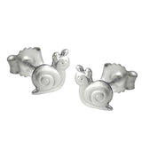 Stecker 5x6mm Kinderohrring Schnecke matt-glänzend Silber 925