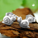 Stecker 5x6mm Kinderohrring Schnecke matt-glänzend Silber 925