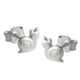 Stecker 5x6mm Kinderohrring Schnecke matt-glänzend Silber 925