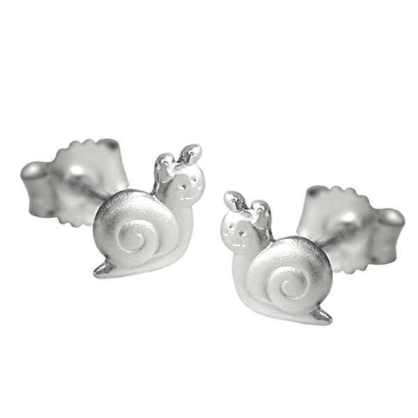 Stecker 5x6mm Kinderohrring Schnecke matt-glänzend Silber 925