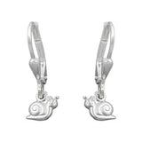 Ohrbrisur Ohrhänger Ohrringe 20x6mm Schnecke matt-glänzend Silber 925