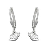 Ohrbrisur Ohrhänger Ohrringe 20x6mm Schnecke matt-glänzend Silber 925