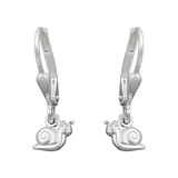 Ohrbrisur Ohrhänger Ohrringe 20x6mm Schnecke matt-glänzend Silber 925