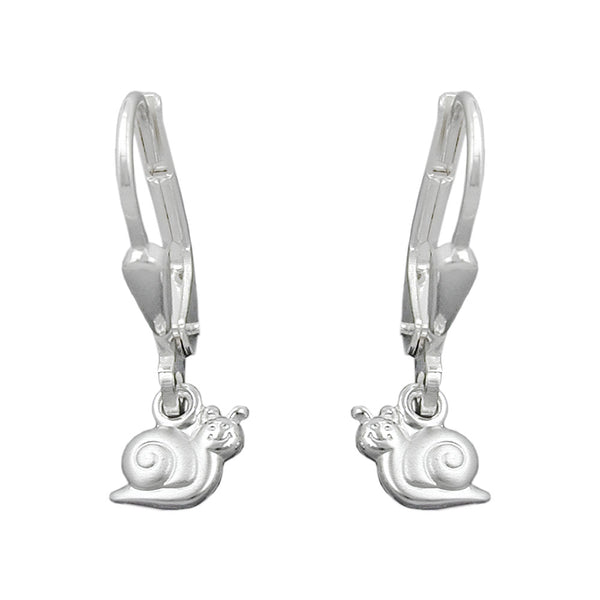 Ohrbrisur Ohrhänger Ohrringe 20x6mm Schnecke matt-glänzend Silber 925