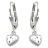 Brisur Herz-matt-diamantiert Silber 925