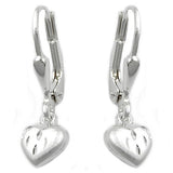 Brisur Herz-matt-diamantiert Silber 925