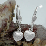 Brisur Herz-matt-diamantiert Silber 925