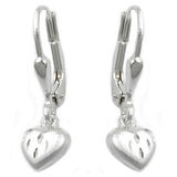 Brisur Herz-matt-diamantiert Silber 925