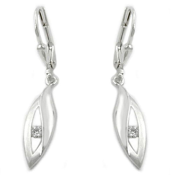 Brisur Zirkonia matt-glänzend Silber 925