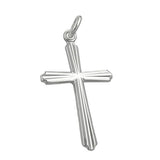 Anhänger, Kreuz glänzend, Silber 925