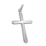Anhänger, Kreuz glänzend, Silber 925