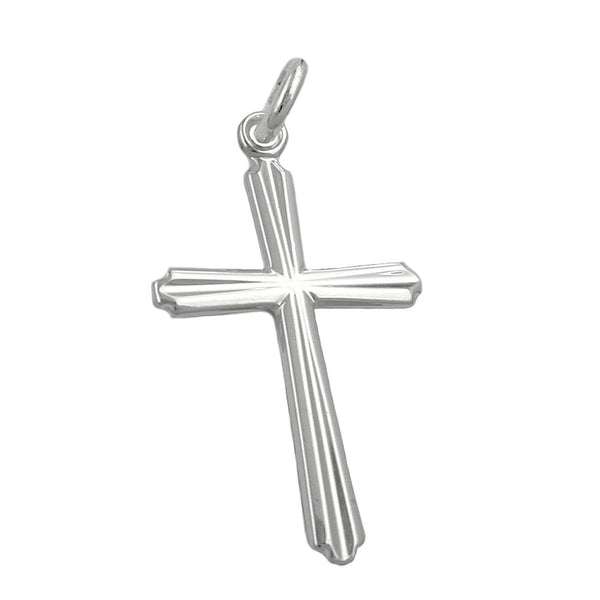 Anhänger, Kreuz glänzend, Silber 925