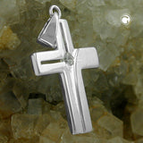 Anhänger, Kreuz glänzend, Silber 925