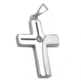 Anhänger, Kreuz glänzend, Silber 925