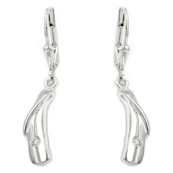 Brisur mit Zirkonia glänzend Silber 925
