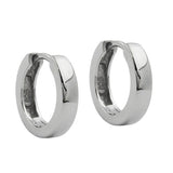 Creole 13x3mm Klappscharnier glatt glänzend rhodiniert Silber 925