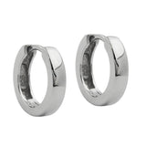 Creole 13x3mm Klappscharnier glatt glänzend rhodiniert Silber 925