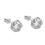 Stecker 7mm Zirkonia weiß transparent umwickelt Silber 925