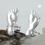 Stecker 11x4mm Füße glänzend Silber 925