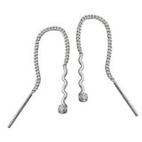 Durchzieher 57x2mm Welle Zirkonia Silber 925
