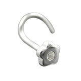 Nasenstecker 3,5mm Blume mit Zirkonia und Spirale Silber 925