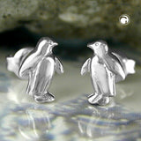 Stecker, Pinguin rhodiniert, Silber 925