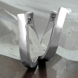 Creole 2,5mm oval rhodiniert Silber 925