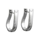 Creole 2,5mm oval rhodiniert Silber 925
