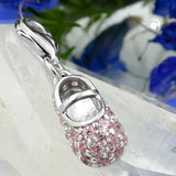 Anhänger Charm Babyschuh rosa Silber 925