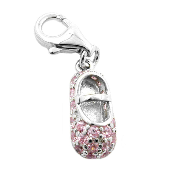 Anhänger Charm Babyschuh rosa Silber 925