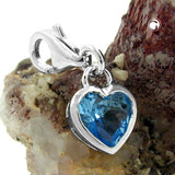 Anhänger, Charm Herz Zirkonia Silber 925