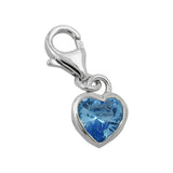 Anhänger, Charm Herz Zirkonia Silber 925