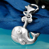 Anhänger, Charm Walfisch, Silber 925