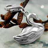 Anhänger, Charm Schwan, Silber 925