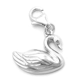 Anhänger, Charm Schwan, Silber 925
