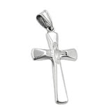 Anhänger, Kreuz rhodiniert, Silber 925