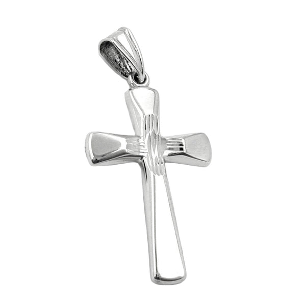 Anhänger, Kreuz rhodiniert, Silber 925
