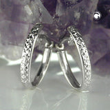 Creole 17x2,5mm Bügelverschluss oval rhodiniert Silber 925